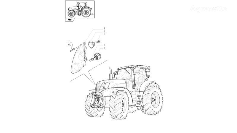 12v 82037494 headlight for New Holland T6010 wheel tractor