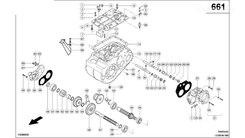 WAŁEK GŁÓWNY  0007697860 other transmission spare part for Claas Lexion 580   grain harvester