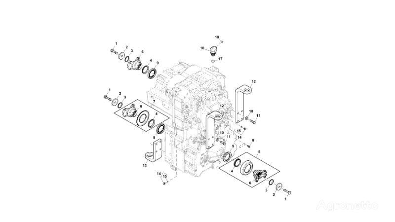 Jarzmo przegubu uniwersal John Deere 9470RX RE574875 ( for John Deere 9470RX crawler tractor