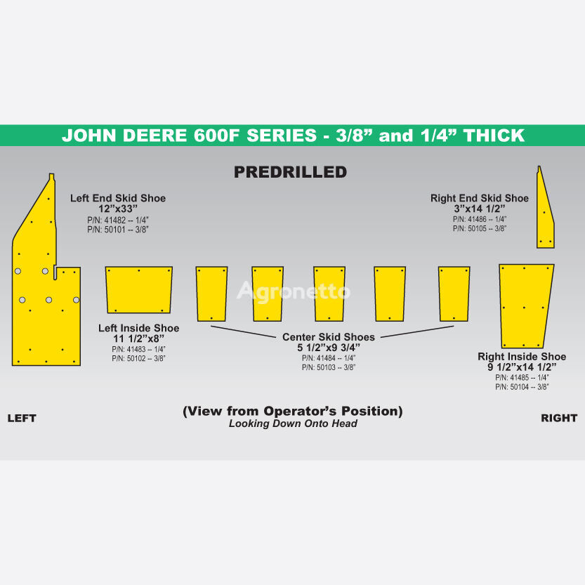 Plastik dnishche zhatok  John Deere for John Deere FLEX grain header